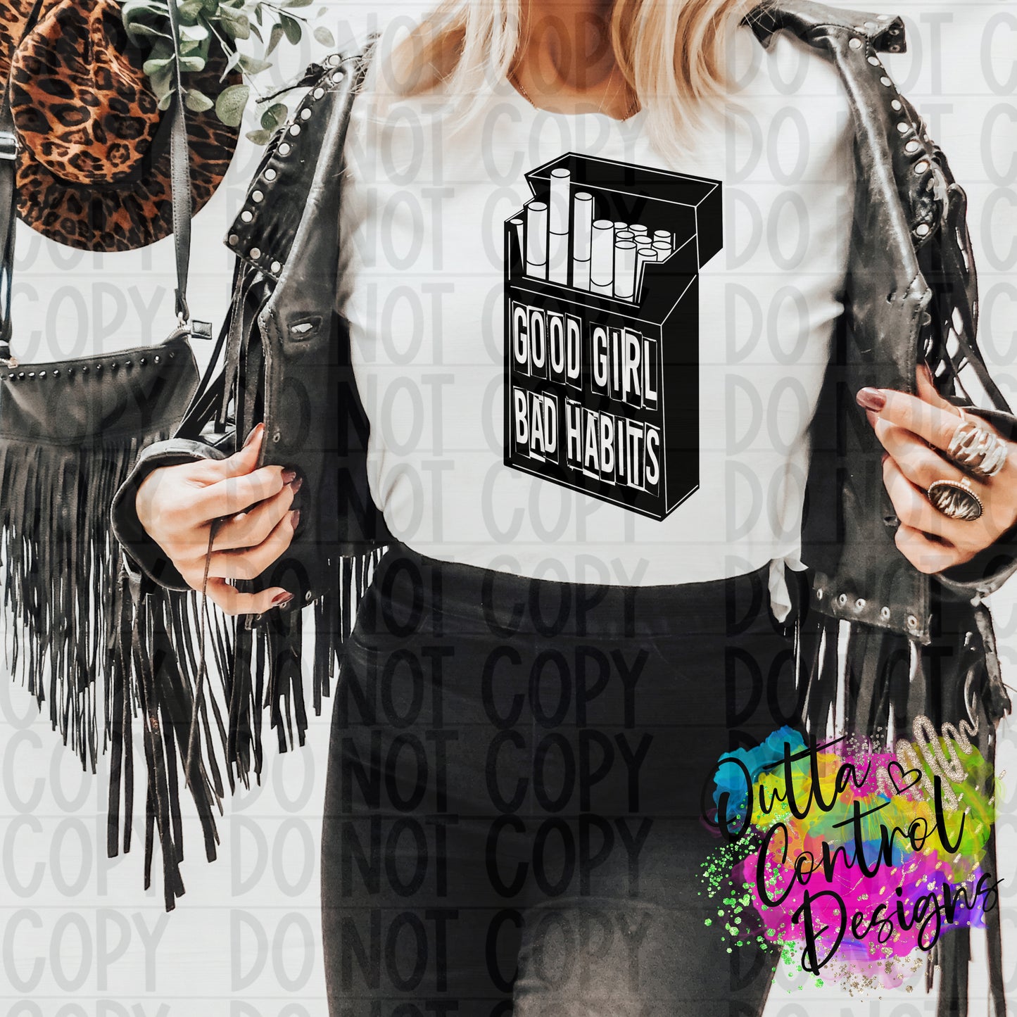 Good Girl Bad Habits Ready To Press Sublimation and DTF Transfer