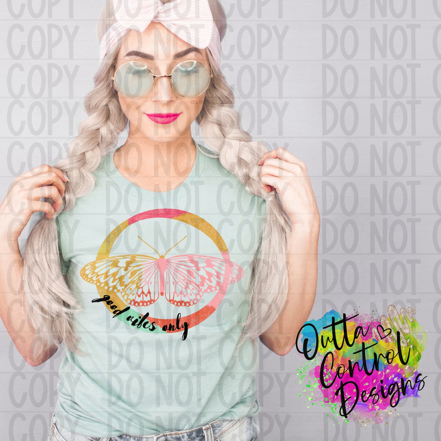 Good Vibes Only Ready to Press Sublimation and DTF Transfer