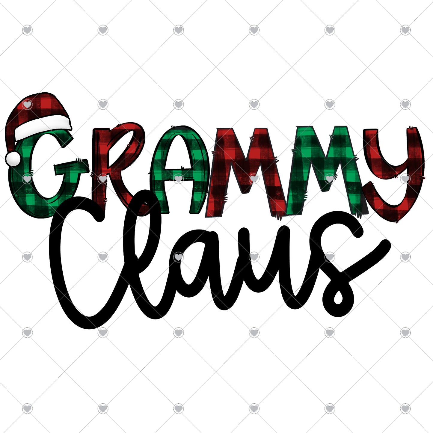 Grammy Claus Ready To Press Sublimation and DTF Transfer