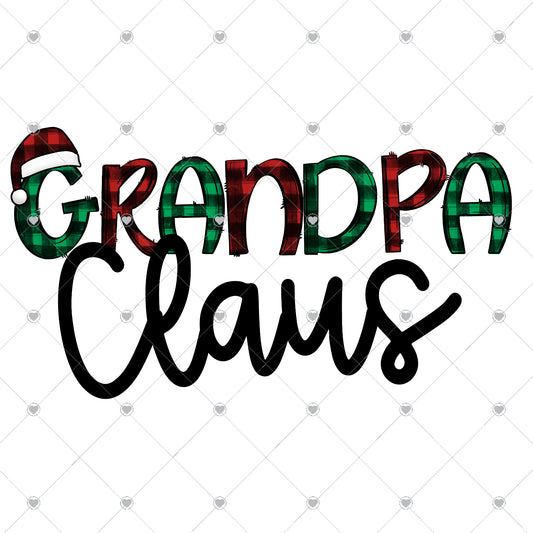 Grandpa Claus Ready To Press Sublimation and DTF Transfer