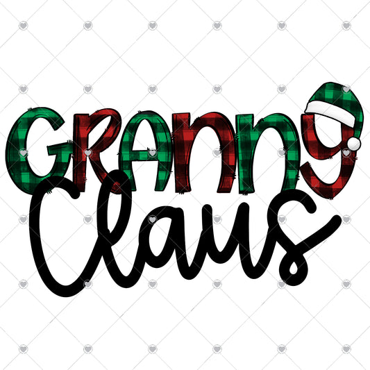 Granny Claus Ready To Press Sublimation and DTF Transfer