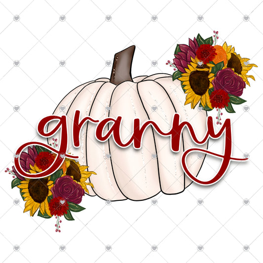Granny Pumpkin Ready To Press Sublimation and DTF Transfer