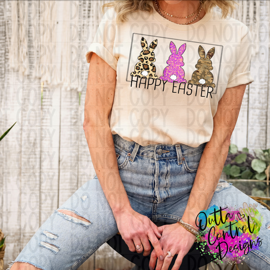 Happy Easter Bunny's | 2 Ready To Press Sublimation and DTF Transfer
