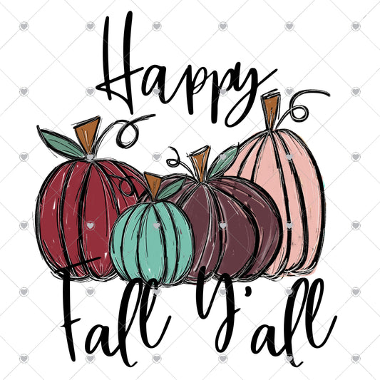 Happy Fall Yall | Pumpkins 2 Ready To Press Sublimation and DTF Transfer