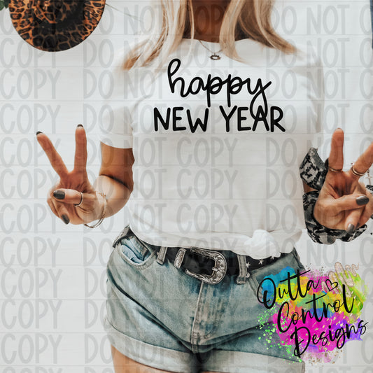 Happy New Year Ready To Press Sublimation and DTF Transfer