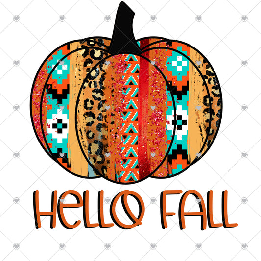 Hello Fall Aztec Ready To Press Sublimation and DTF Transfer