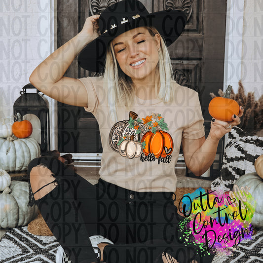 Hello Fall Time Ready To Press Sublimation and DTF Transfer