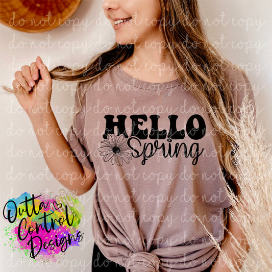 Hello Spring Ready to Press Sublimation and DTF Transfer