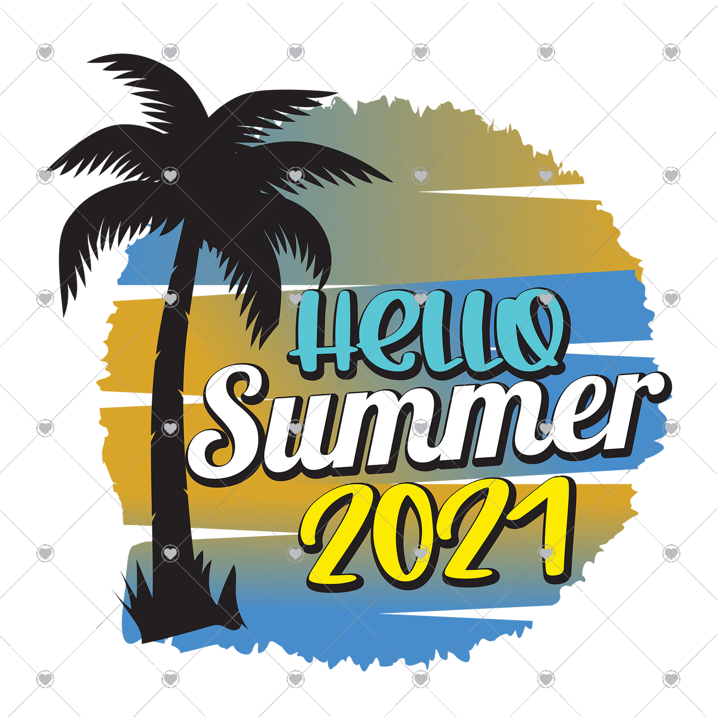 Hello Summer 2021 Ready To Press Sublimation and DTF Transfer