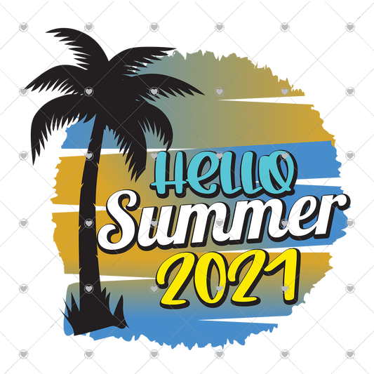 Hello Summer 2021 Ready To Press Sublimation and DTF Transfer