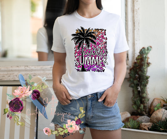 Hello Summer Leopard Ready To Press Sublimation Transfer