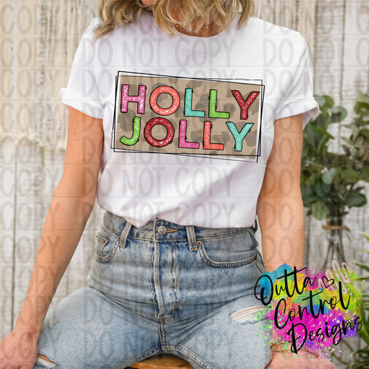 Holly Jolly Ready To Press Sublimation and DTF Transfer