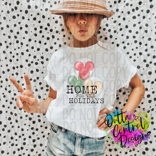 Home For The Holidays Ready To Press Sublimation and DTF Transfer