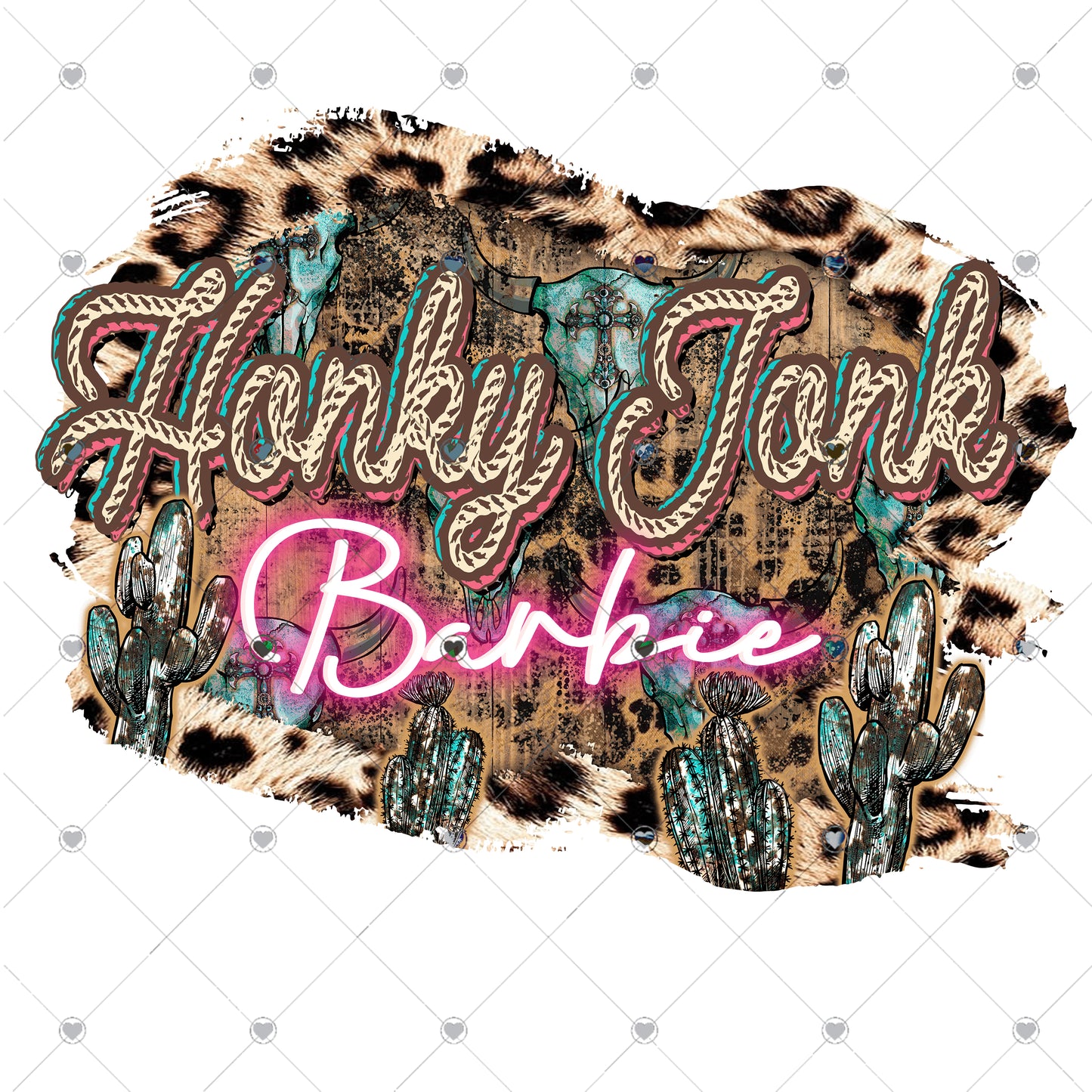 Honky Tonk Barbie Ready To Press Sublimation and DTF Transfer
