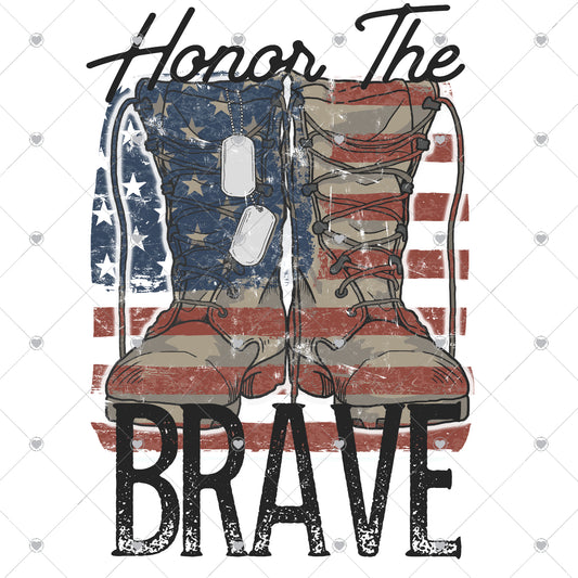 Honor The Brave Ready To Press Sublimation and DTF Transfer