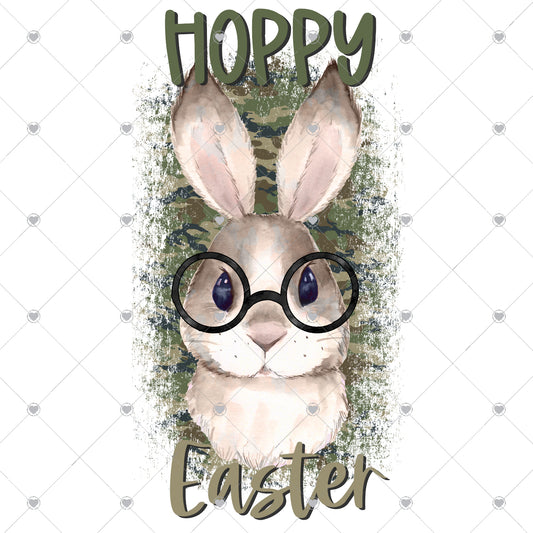 Hoppy Easter Camo Ready To Press Sublimation and DTF Transfer