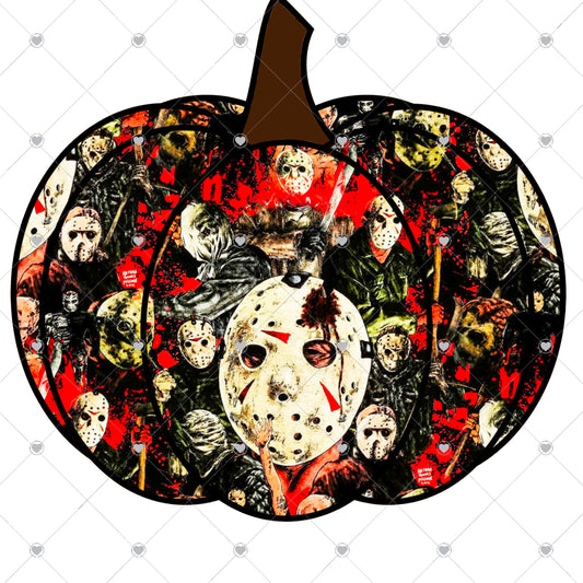 Horror Pumpkin Ready To Press Sublimation and DTF Transfer