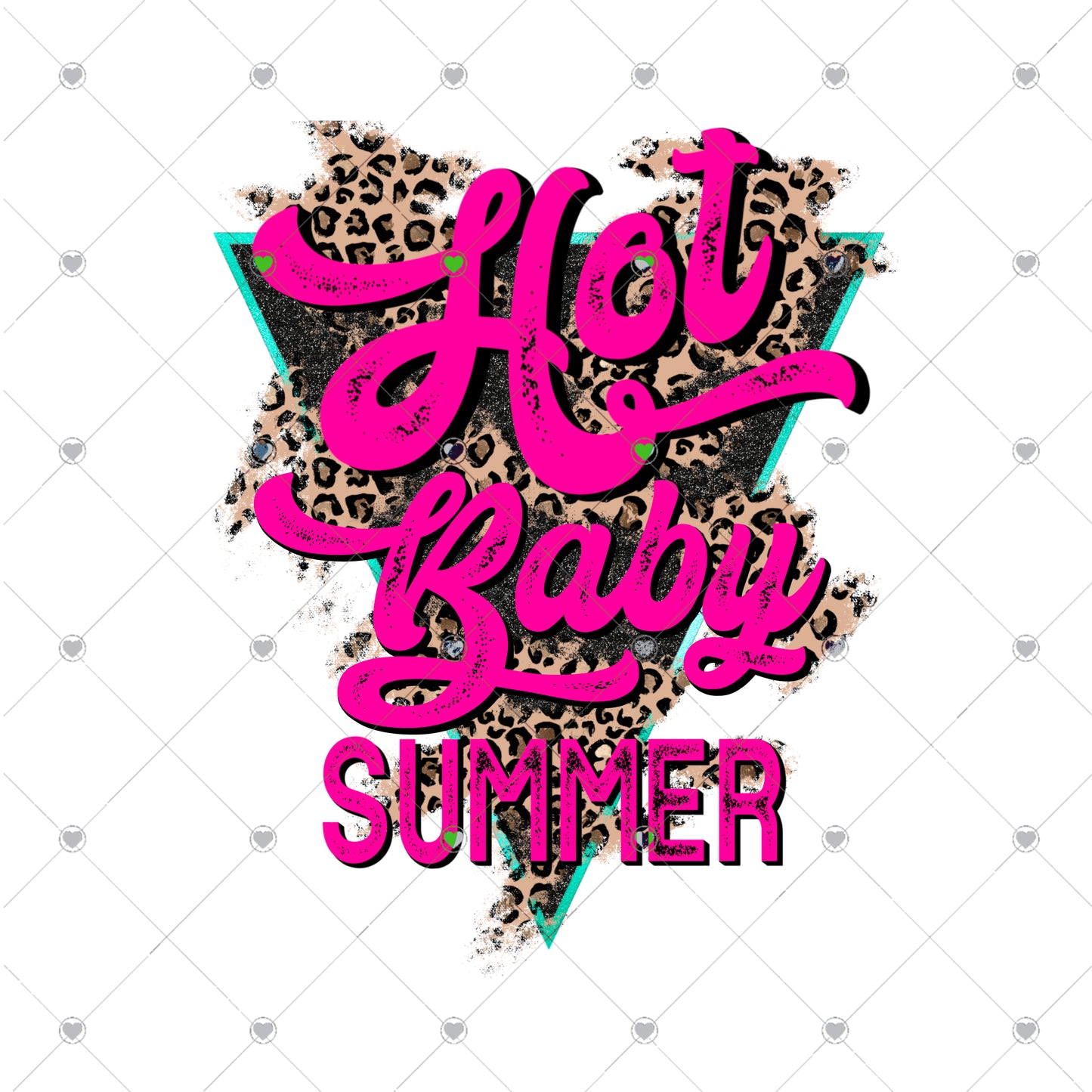 Hot Summer Baby Ready To Press Sublimation and DTF Transfer