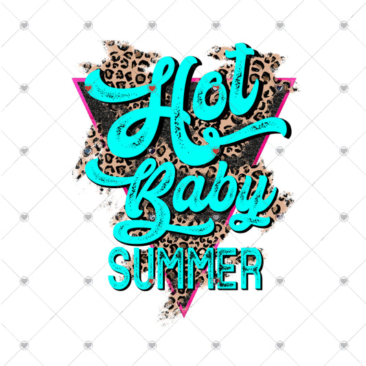 Hot Summer Baby Ready To Press Sublimation and DTF Transfer