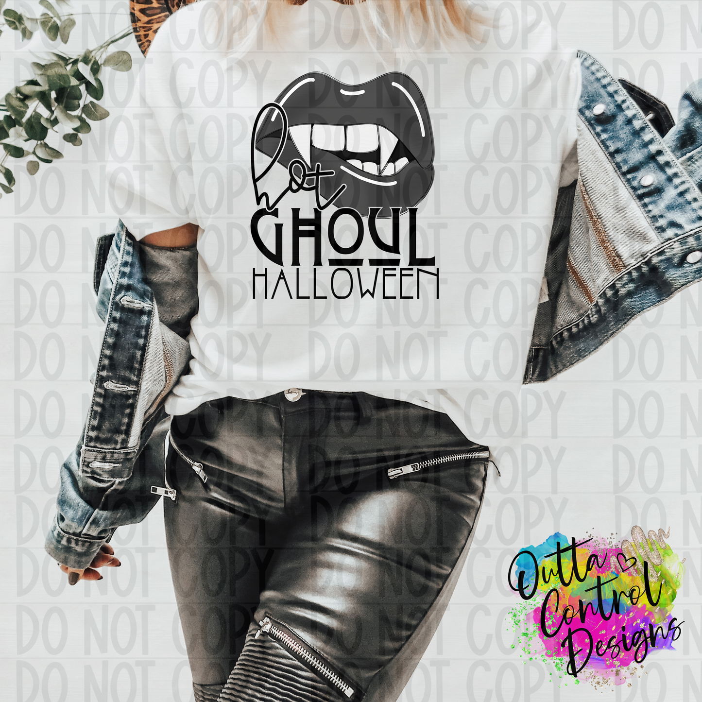 Hot Ghoul Halloween Grey Ready To Press Sublimation and DTF Transfer