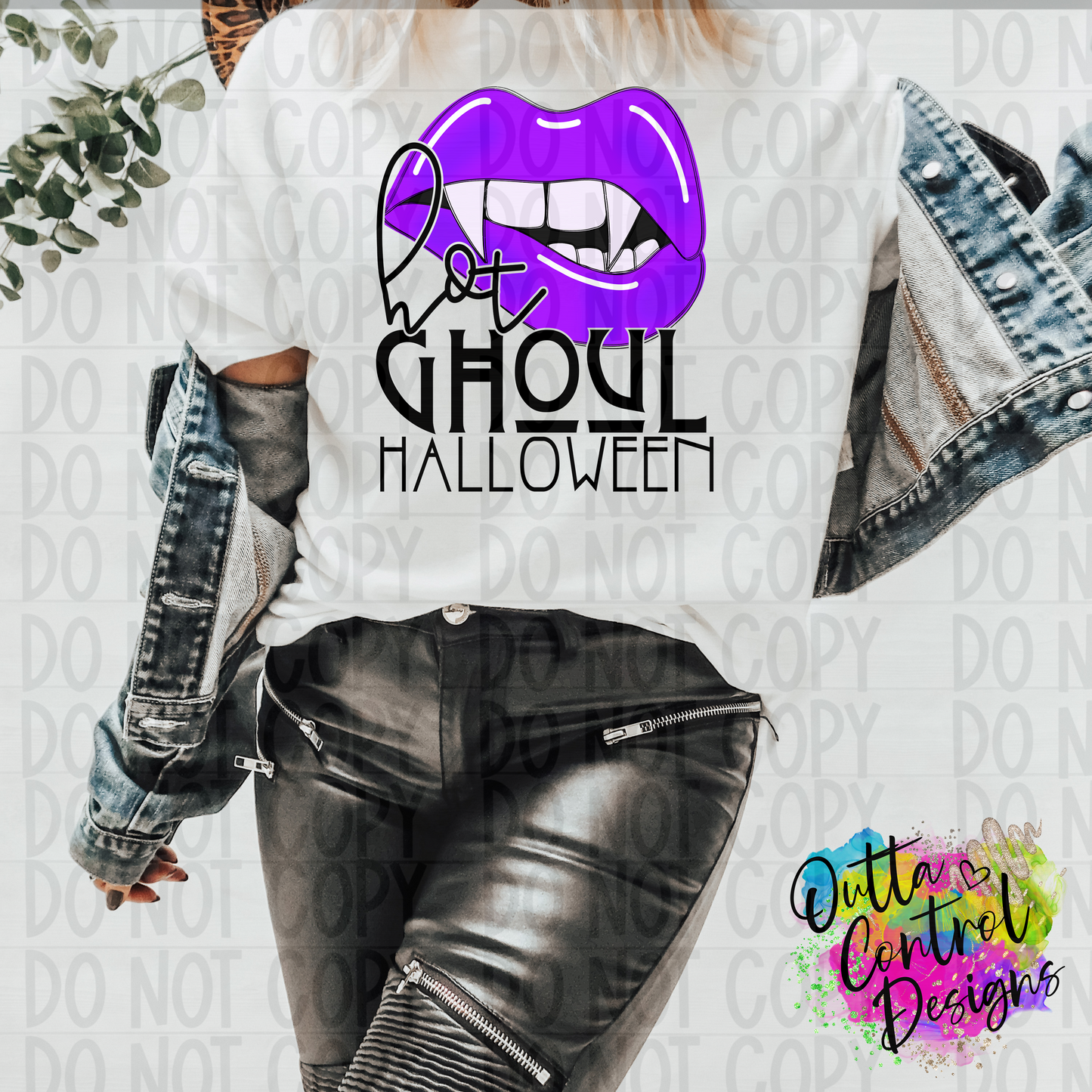 Hot Ghoul Halloween Purple Ready To Press Sublimation and DTF Transfer