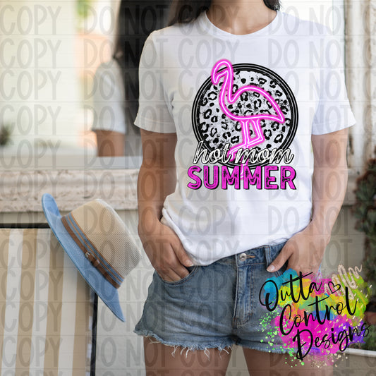 Hot Mom Summer Flamingo Ready To Press Sublimation and DTF Transfer