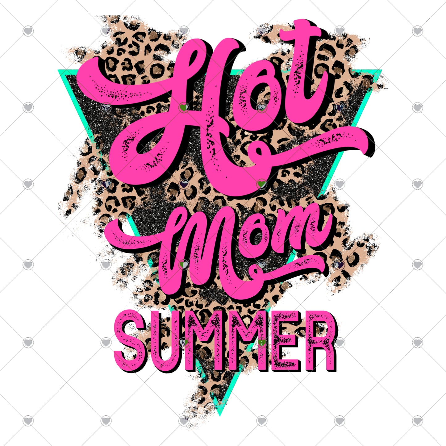 Hot Mom Summer Pink Ready To Press Sublimation Transfer