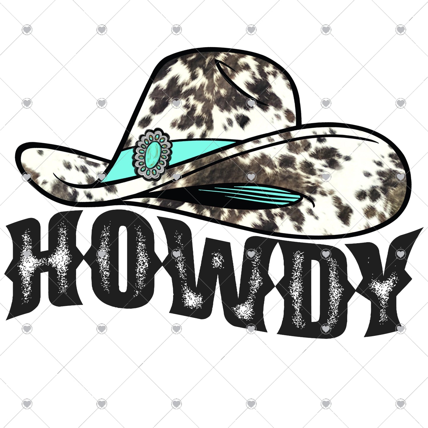 Howdy Cowprint Ready To Press Sublimation and DTF Transfer