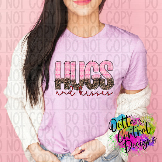 Hugs and Kisses | 2 Ready to Press Sublimation and DTF Transfer