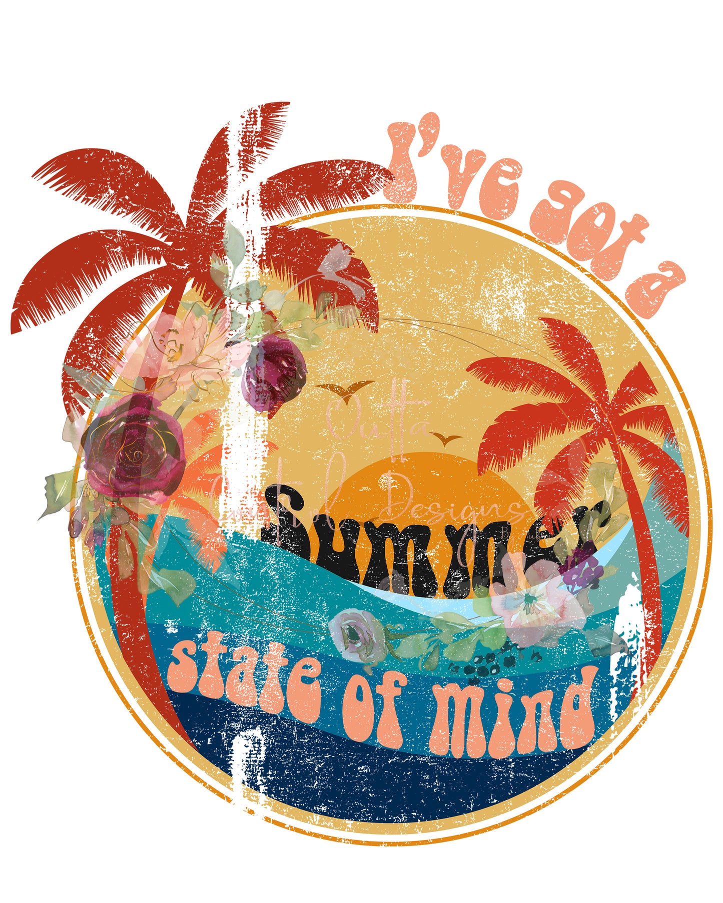 I've Got a Summer State of Mind Ready To Press Sublimation and DTF Transfer