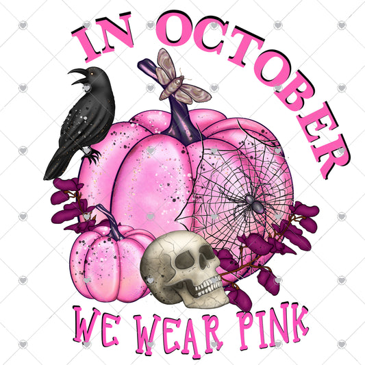In October we wear pink Ready To Press Sublimation and DTF Transfer