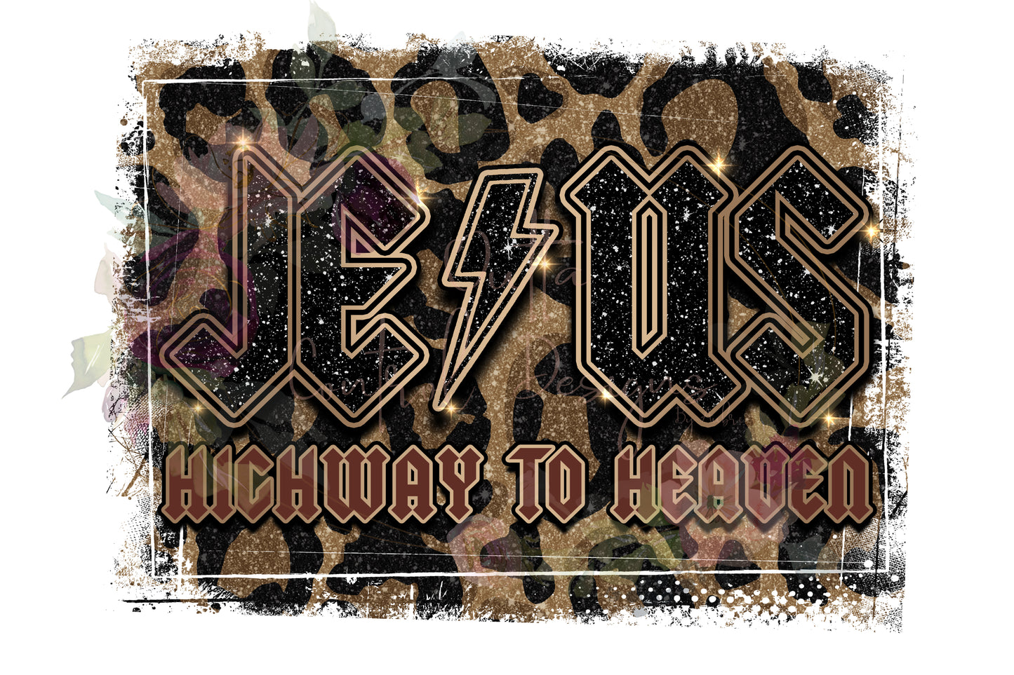 Jesus Highway to Heaven Ready To Press Sublimation Transfer