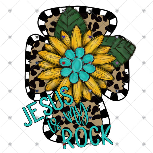 Jesus is My Rock Ready To Press Sublimation and DTF Transfer