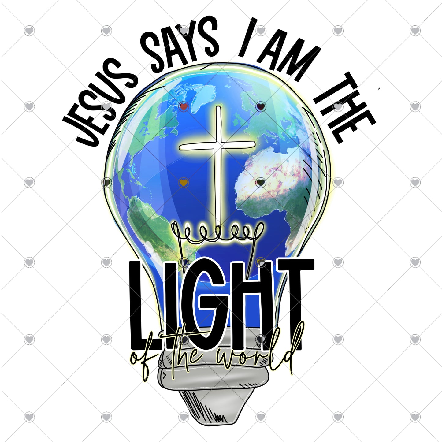 Jesus Says I'm the Light Ready To Press Sublimation and DTF Transfer