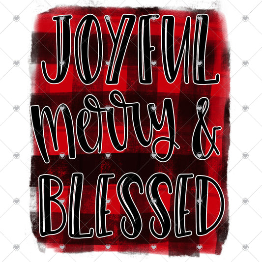 Joyful Merry And Blessed Ready To Press Sublimation and DTF Transfer