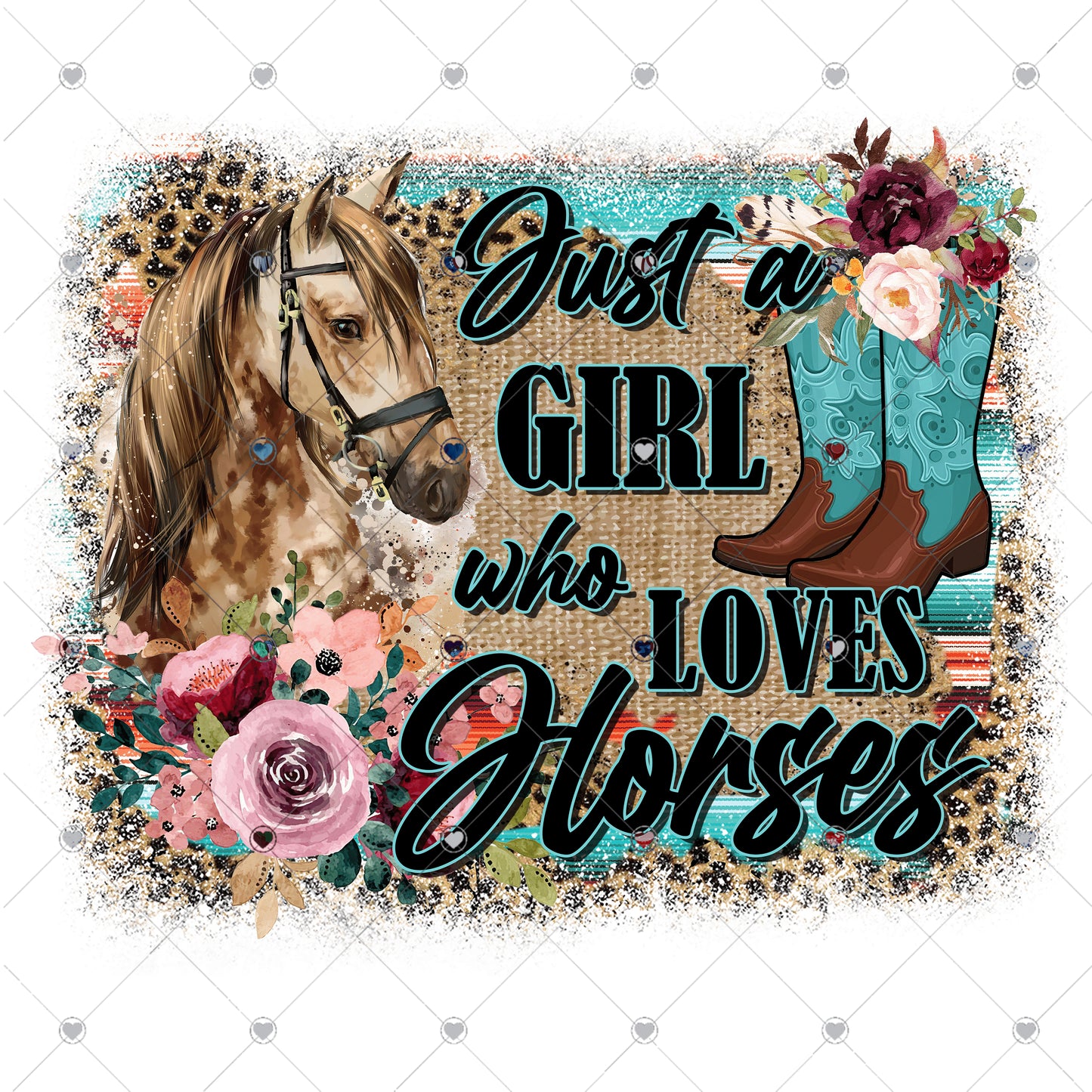 Just a Girl who loves Horses Ready To Press Sublimation and DTF Transfer