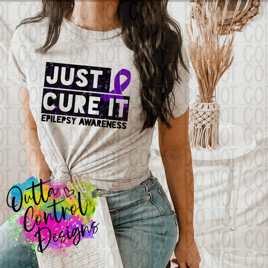 Just Cure It Epilepsy Ready To Press Sublimation and DTF Transfer