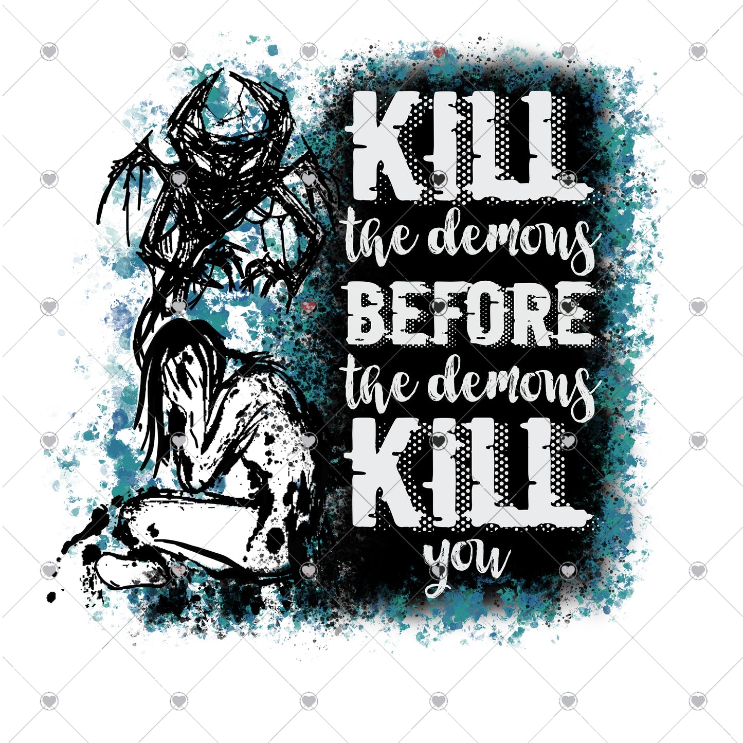 Kill The Demons Ready to Press Sublimation and DTF Transfer