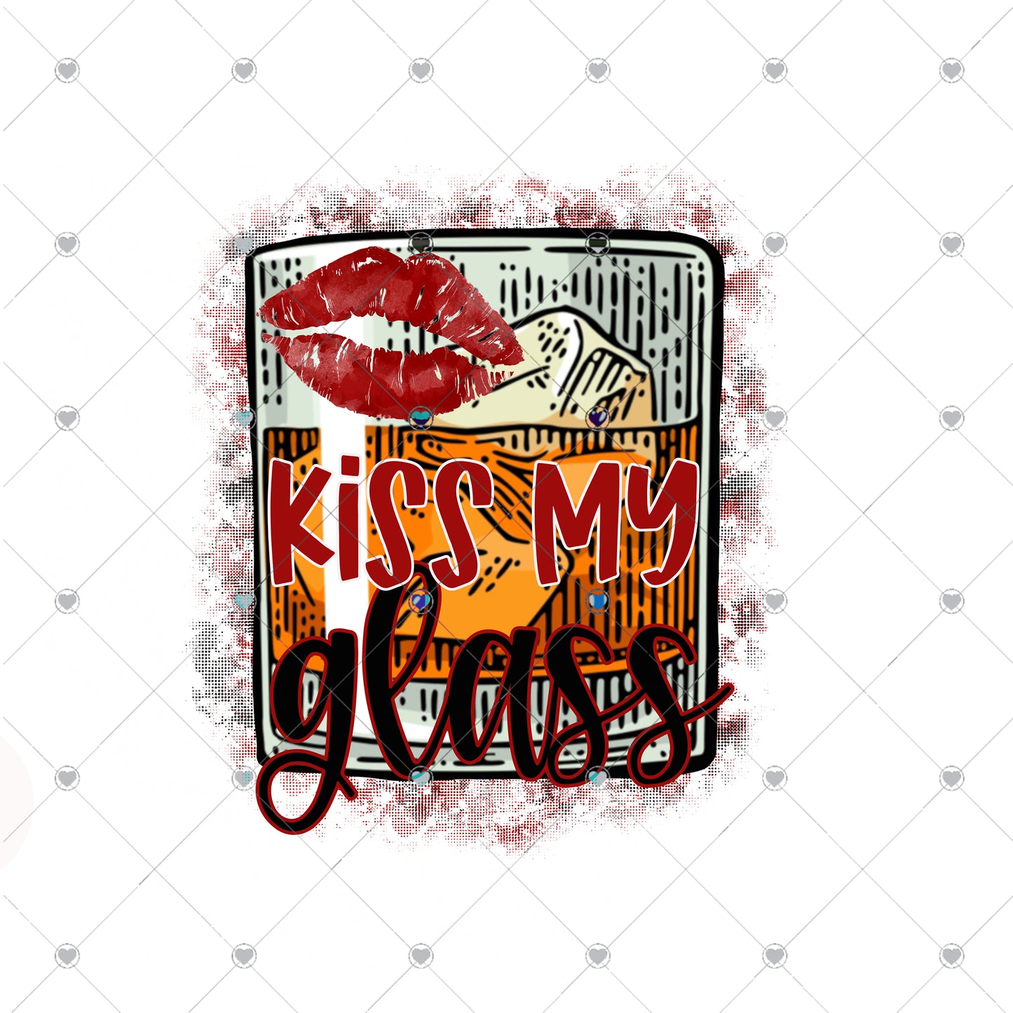 Kiss my Glass Ready To Press Sublimation and DTF Transfer