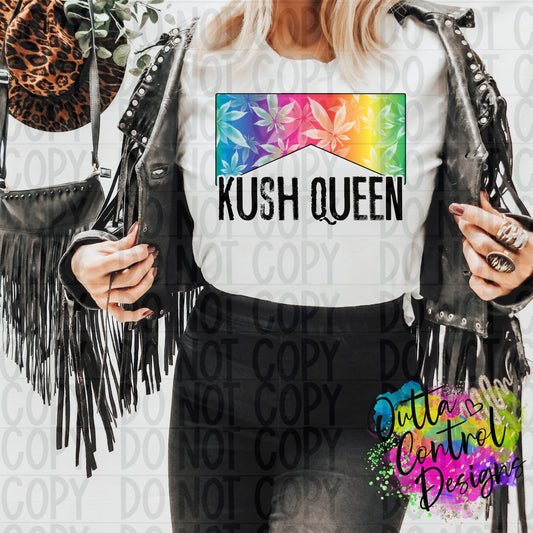 Kush Queen Rainbow Ready to Press Sublimation and DTF Transfer