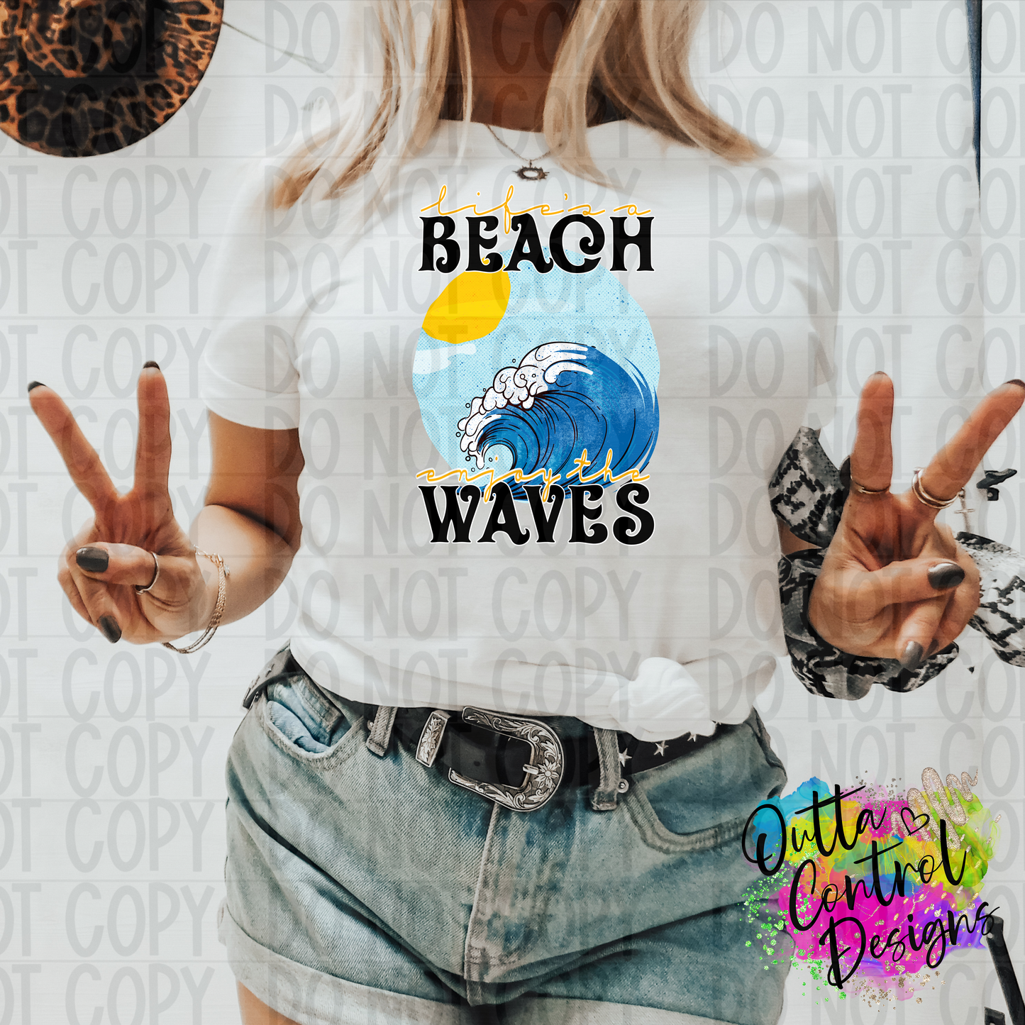 Life's A Beach Enjoy The Waves Ready To Press Sublimation and DTF Transfer