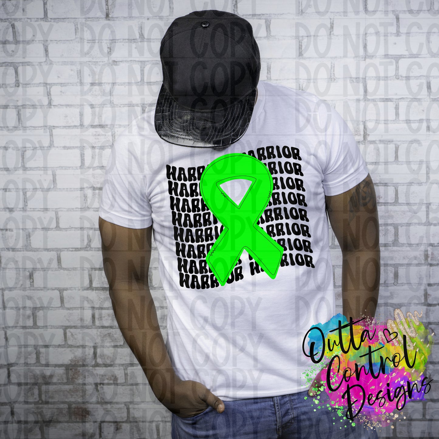 Lime Green Ribbon Warrior Ready To Press Sublimation and DTF Transfer