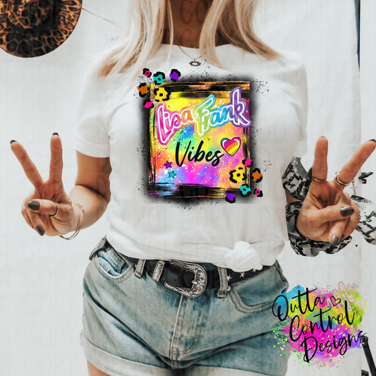 Lisa Frank Vibes Ready To Press Sublimation and DTF Transfer