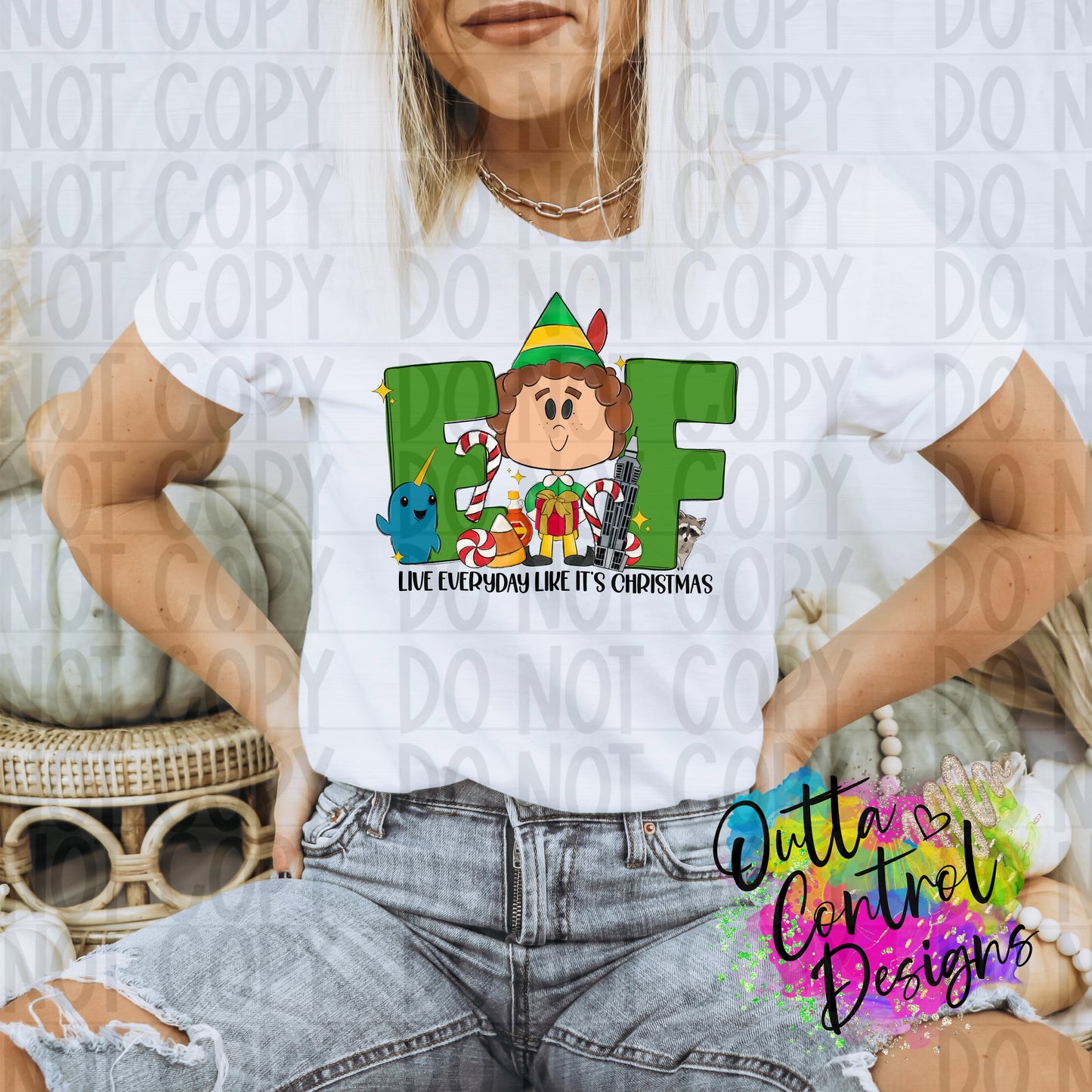 Live Everyday Like it's Christmas Ready to Press Sublimation and DTF Transfer