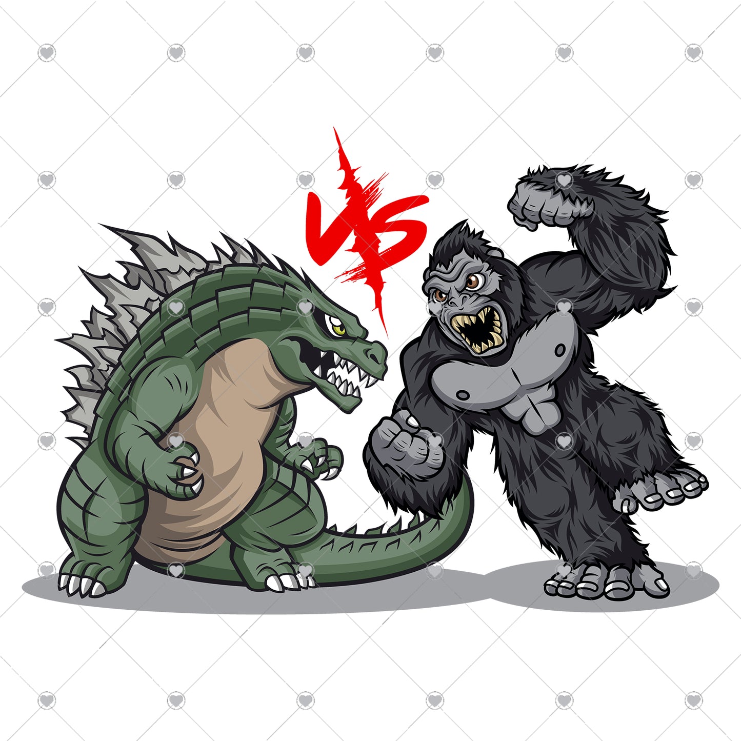 Lizard Vs Monkey Ready To Press Sublimation and DTF Transfer