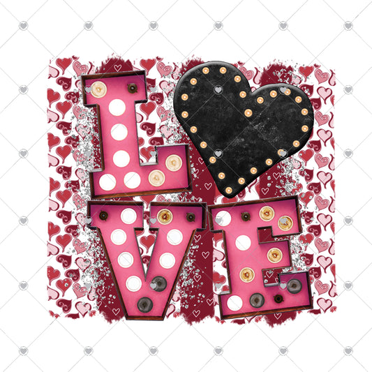 Love Blocks Ready To Press Sublimation and DTF Transfer