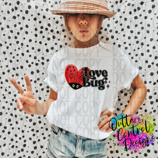 Love Bug Ladybug Ready To Press Sublimation and DTF Transfer