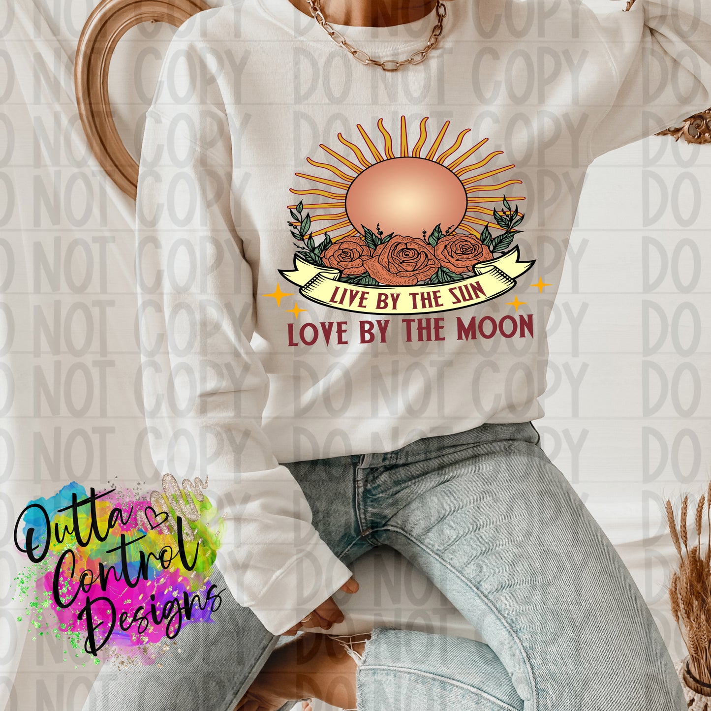 Love By The Moon Ready To Press Sublimation and DTF Transfer