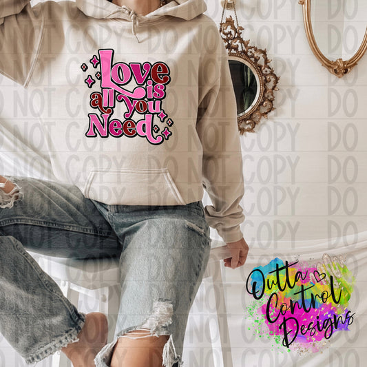 Love is All You Need Ready to Press Sublimation and DTF Transfer