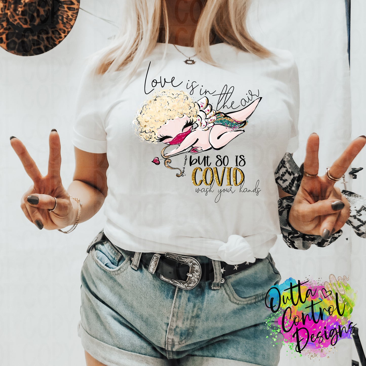 Love Is In The Air Covid | 1 Ready To Press Sublimation and DTF Transfer